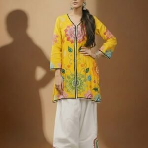 Yellow Embroidered Kurta Set