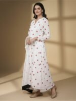 White Floral Frock Dress - Image 2