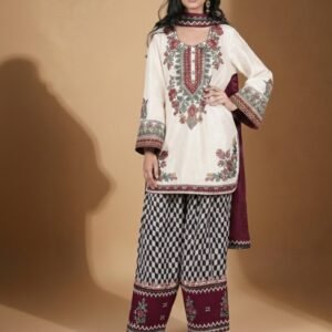 Embroidered Printed Set