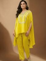 Yellow Mirror Kaftan Set