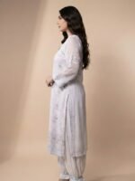 Embroidered Chikankari Kurta - Image 4