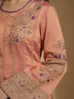 Peach Embroidered Kurta Dress - Image 3