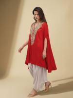 Red Embroidered Kaftan Set - Image 3